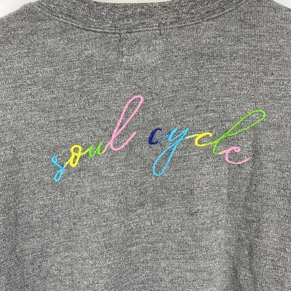 Monrow + Soul Top Womens‎ Small Gray Soul Cycle Henley Long Sleeve - Picture 6 of 9